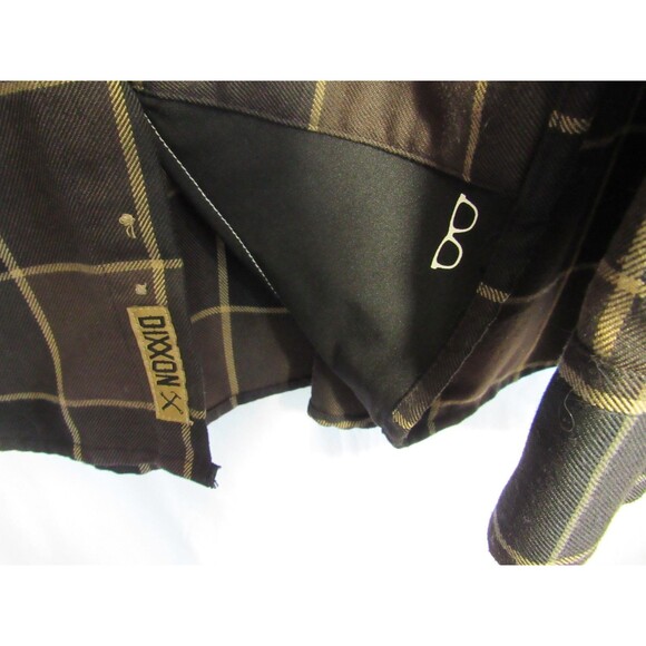 Dixxon Brown Plaid The Drifter Button Down D Tech Flannel Shirt Size 2X EUC - Picture 4 of 5